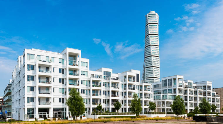 Modern Housing Project in Malmo Sweden